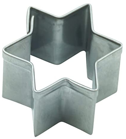 BekkiB - sehr kleine Ausstechform Stern mini - ca. 1 cm, ideal für Fondant- und Marzipandeko, Ausstecher aus Edelstahl, spülmaschinengeeignet - 5535