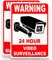 2 PC Video Surveillance Sign - 10x7 inches Aluminum Smile Your on Camera Signs