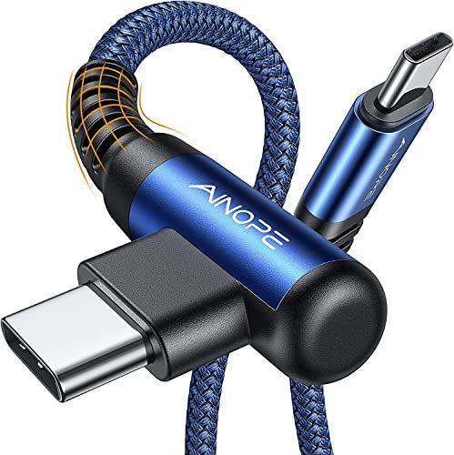 AINOPE Cable USB C a USB C de 60 W, 2 unidades, PD 3.0, 3M+3M, USB-C, carga rápida, color azul
