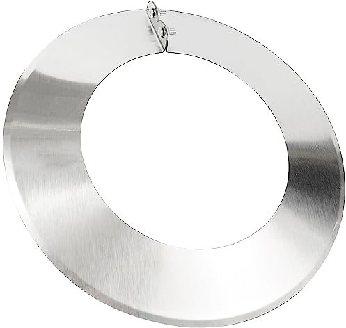Beekeg Rosetón para tubo de estufa, acero inoxidable, accesorio para chimenea, rótula de tubo de escape, junta para tubo de horno (DN 150 mm)