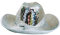Ditanpu Cowboy-Glitzerhut, Disco Kugel Cowboyhut, Disco- Pailletten Hut, Neon Glitzer Cowgirl Hüte, Einfach Zu Tragen, Nimmt Sehr Wenig Platz Ein Und Ist Verstauen (silbrig A), 34.5x31.5x12.5cm