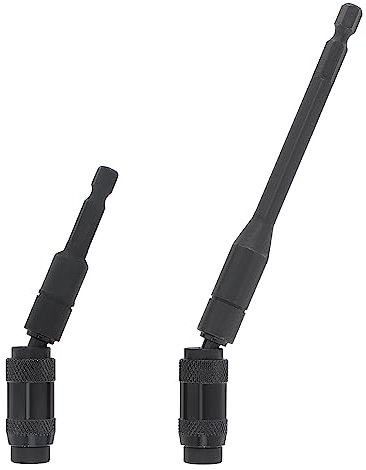 ChgImposs 2pcs Magnetic Pivoting Bit Tip Holder 1/4 inch Hex Shank Extension Rod Quick Release Pivot Drill Bit Holder for Corners or Tight Spaces