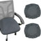 NOKDAL 2 pcs Stuhl-Sitzbezug Bürostuhl überzug Drehstuhl Bezug Schreibtischstuhl Office Chair Cover Schonbezug Bürostuhlbezug Sitzfläche Esszimmerstuhl Sitzbezüge Elastische Waschbar- Dunkelgrau