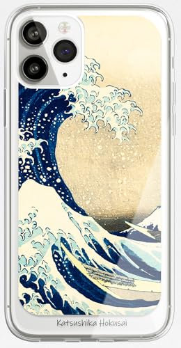 Berkin Arts Kompatible iPhone 11 Pro Hülle Klares Transparentes TPU Cover Japanischer Stil Ukiyo-e (Katsushika Hokusai-Die große Welle vor Kanagawa)