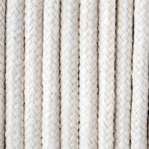 Rope & Cord Diamond Braid Cotton Awning Cord – 3/16 Super Soft Cotton Rope – Perfect for Tents, Awnings, Flagpoles, and More!