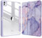 FINTIE Custodia per iPad Pro 11 Pollici (M4) 2024 con Pencil Holder - Sottile Leggero Trasparente Cover Posteriore con Bordo in TPU Morbido, Lilla Marble