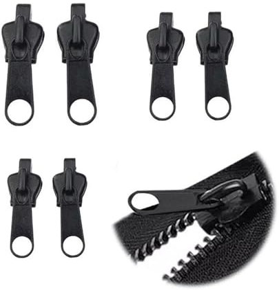 ReißVerschluss Zipper,6stk ReißVerschluss Zieher Schieber Ersatz Set,Instant Fix Zipper,Universal Reparatur Ersatzteile,Rsatzteile Reisverschluss Reparieren,ReisverschlußZipper,Zip für Jacke/Mantel