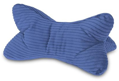 Leseknochen XXL 60x30x30 cm Cord Blau Nackenkissen Knochenkissen Nackenrolle Lesekissen Öko-Tex 100 Zertifiziert und 60°C waschbar - Kissen für Nacken, Knie oder Bauch zum Lesen oder Relaxen