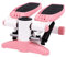 Hometrainer Stepper de fitness portable avec écran LED Mini stepper de fitness Hauteur réglable Idéal pour la perte de poids, le raffermissement et le programme d'entraînement (rose)