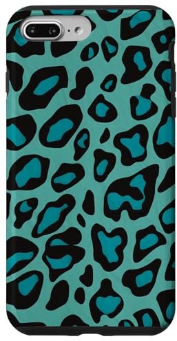 iPhone 7 Plus/8 Plus Cute Vintage Turquoise Leopard Print Girls Animal Pattern Case