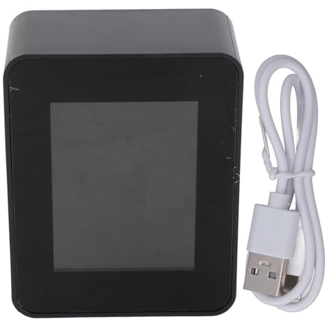 CO2-Detektor ABS CO2-Detektor, Schwarz CO2-Kohlendioxid-Detektor LCD TVOC HCHO Temperatur Luftfeuchtigkeit Luftqualitätsmonitor Messgerät Thermometer Hygrometer für Zuhause