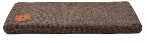 Prime, lettino da finestra per gatti, davanzale con retro antiscivolo, 50 cm x 20 cm (struttura marrone, 50 x 20 x 3 cm)