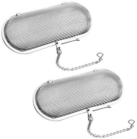 2 pcs Tea strainers for Loose Tea,Tea Strainer Loose Tea Infuser 304 Stainless Steel Herb Spices Infuser Herbs or Spice,for Loose Tea,Herbal Tea,Fine-Meshed Tea Diffuser with Chain,Sieve Ball Teapots