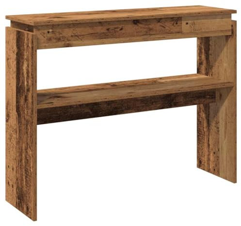 vidaXL Table Console Vieux Bois 80x30x102 cm Bois d'ingénierie, Bout de canapé, Table de Couloir, derrière la Table de canapé, Table d'entrée