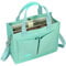Voova Large Canvas Tote Bag for Women, Ladies Work Bags with 13-14” Laptop Compartment & Shoulder Strap, Shoulder Bag Handbag Totes for School Work Travel, Green