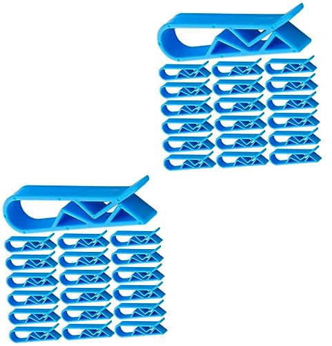 CHILDWEET 2sets Strong Plastic Garbage Bin Clip Wheelie Bin Bag Holders Kitchen Trash Fasteners 50pcs*2