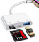 SD Card Reader for iPhone, Memory Card Veiwer Support SD and TF Card, USB Camera Adapter for Lightning Devices Compatible with iPhone 13 12 11 and More