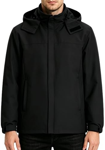 ACCNUO Regenjacke Herren Wasserdicht Atmungsaktiv Regenanzug Freizeitjacke Kapuze Regenjacke Geeignet für Wandern Bergsteigen Angeln und Jagen