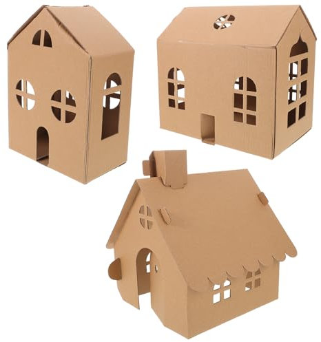 Gatuida 3stücke Teiliges Diy Mini-bastelset Für Junge Mädchen Mit Einfach Zusammenzubauenden Farbbare Oberflächen Für Kreative Aktivitäten Und Familienzeit Im Kindergarten