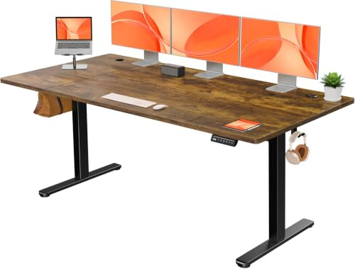 ErGear Elektrisch Höhenverstellbarer Schreibtisch 160x80 cm, Schreibtisch Höhenverstellbar mit 4 Memory-Funktion, Gaming Tisch mit Vierteilige Tischplatte