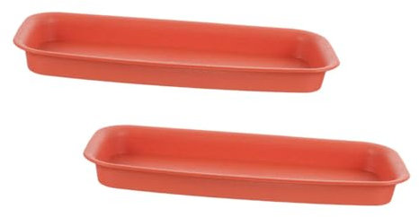 Levemolo 2 pezzi Sottovasi Rettangolari per Piante Vassoi Gocciolamento per Fioriere per Ed Esterni Colore per Mantenere Area Circostante