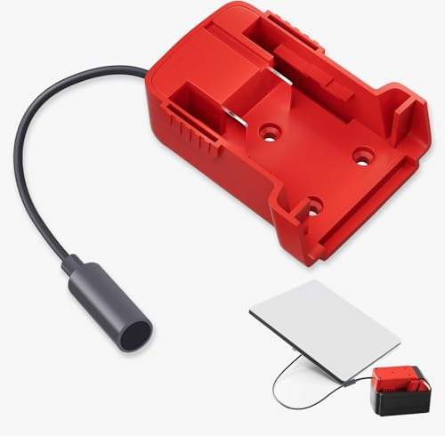 daboot Battery Power Adapter for Starlink Mini with DC Power Adapter Cord with 5521 Female to Male Connectors for Milwaukee Battery Star Link Mini Accessories (for Milwaukee)
