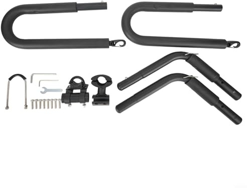 Comgooldool Fahrrad-Surfbrett-Halterung aus Aluminiumlegierung, robuster Fahrrad-Surfboard-Träger mit dickem Schaumstoffschutz, einfach zu installieren, Surfbrett-Halterung für Longboard, maximale