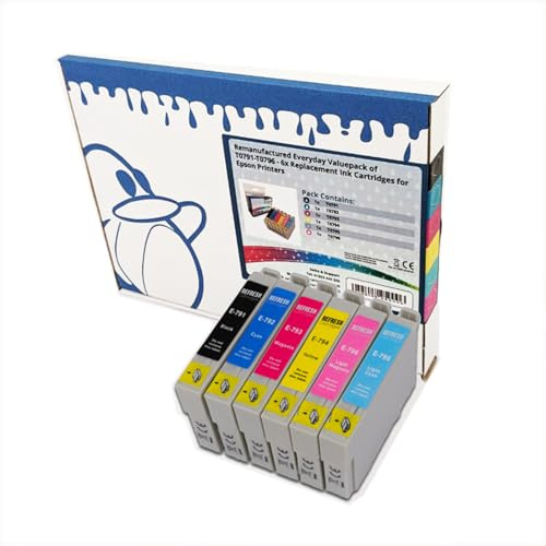 Refresh Cartridges Remanufactured Ink Cartridge Replacement for Epson T0791 (Multi-Colour)