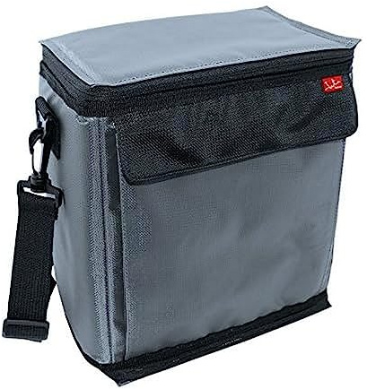 Jata Hogar Bolsa Nevera Porta Alimentos con Gel Refrigerante Integrado, Tela, Gris, 25x14x26 cm (Mod. 927)