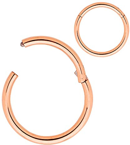 (0.8/6mm) Nasenring Hoop 316L Chirurgenstahl Knorpelohrring Septum Clicker Ring Edelstahl Klappbarer Segmentring Lippenring Conch Daith Helix Rook Tragus Lobe Snug Ear Body Piercing Schmuck