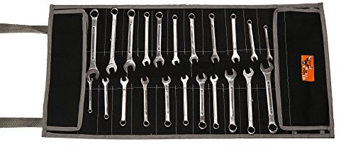 Bull Tools Roll 23 Pocket 100% Dyed 15 Oz. Cotton Duck Canvas (Coal Black)
