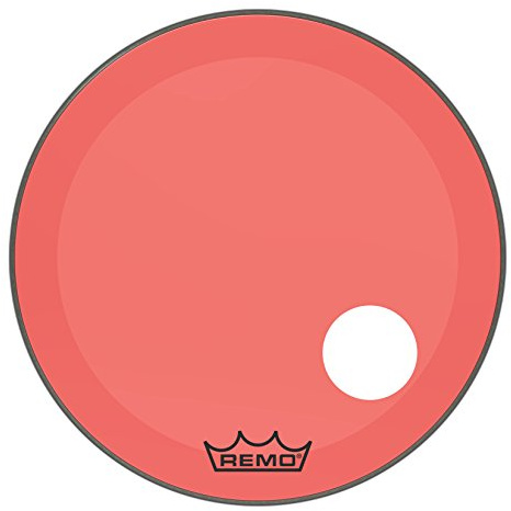 Remo Schlagzeugfell Colortone Powerstroke 3 Clear Rot – Vorgestanztes 5 Loch – 26″ – P3-1326-CT-RDOH