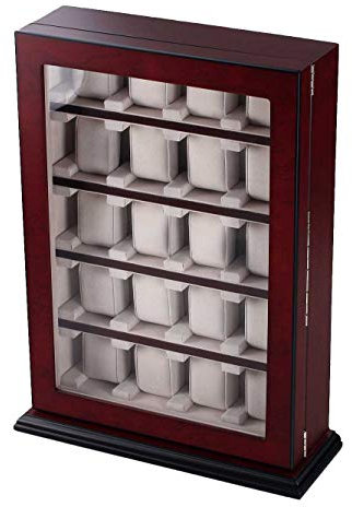 Rothenschild Uhrenvitrine RS-1100-20BU für 20 Uhren bubinga