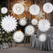 TUPARKA 16 Pcs White Paper Christmas Snowflake Decorations Paper Snowflakes Hanging Decoration Winter Christmas Wedding Decorations,Assort Size