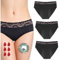 Perioden Unterwäsche = 2-3 Tampons - Waschbar - Baumwolle - Ökologisch - Menstruation - Unterwäsche für die Periode - Periodenslips - Absorbierend - Mädchen Damen - XXS / 4XL (Spitzenborte-Pack, L)