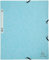 Exacompta 55528E Einschlagmappe aus extra starkem Colorspan-Karton mit Rückenschild und 2 Gummizügen für DIN A4 Sammelmappe Eckspanner-Mappe Pastellblau