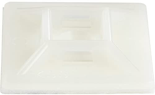 StarTech.com 100 Pack Cable Tie Mounts with Adhesive Tape for 0.21 in. (5.5 mm) Wide Ties - Nylon/Plastic Zip Tie Mounts - Electrical/Network Cable Wrap Mounts / 94V-2 Fire & UL Rated TAA (CBMCTM3)