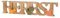 LB H&F Schriftzug Herbst zum hinstellen Holz Natur Eichhörnchen 35 cm Gross Herbstdeko (Natur)