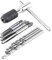 9PCS/Set Chiave a cricchetto Maschi per filettare Maschi per fresatura di filetti per rubinetto a cricchetto con impugnatura a T M3 M4 M5 Filettatura M6 Rubinetti a vite metrica Punte per trapano