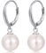 Perlenohrringe Hängend Perlen Ohrringe für Damen Silber Tropfen ohrringe Sterling Hänger Weißgold Creolen Pearl Earrings Damen