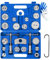 ATPEAM Utensili a compressione per pinza freno, pinza freno, utensile compressore, 24 pezzi, strumento di compressione universale pinza freno, alloggiamento blu