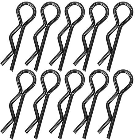 RC R-Form Clips, 10 Stück Metall 7MM RC Car Shell Clips Upgrade Ersatzteil für 1/5 1/6 1/8 1/10 RC Car(schwarz)