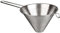 Tradineur - Colador chino, diámetro 20 cm, acero inoxidable con mango, plateado, forma cónica, cocina