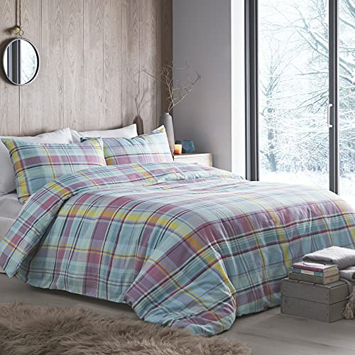 Appletree Hygge – Applecross Check – 100% Baumwolle Bettbezug Set – King Size in Multi