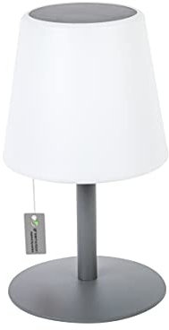 greemotion LED-Solar-Tischleuchte Outdoor, grau, Akku Tischlampe dimmbar