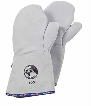 Guanto da Forno manopola Ambidestro Polso da 15 cm Professionali in Pelle da 500°C