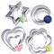 Ausstechform Set, Taozoey 12 Stück Ausstechformen Weihnachten Edelstahl, Plätzchen Ausstecher Mini, Geometrische Keks Ausstechformen Set, Cookie Cutter, zum Ausstechen von Keksen, Fondant