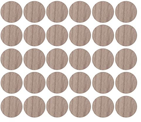 cyclingcolors 30x Abdeckkappen Selbstklebend 20 mm Schrank Regal Bohrloch Abdeckung zum kleben schutzkappen, Ulme hell