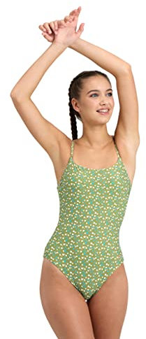 Arena Allover U Back Costume Intero Donna, Costume con Coppe Removibili, Costume da Bagno con Tessuto Elasticizzato Riciclato ad Asciugatura Rapida, Costume da Donna con Tessuto Foderato