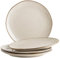 MÄSER Serie Nottingham, set di 4 piatti con linee in filigrana e smalto elegante, piatti piani in ceramica, look vintage, gres, beige